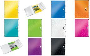 Image du produit Leitz Classeur WOW, DIN A4, PP, 6 compartiments, surface laminée vert métallique, structure de surface (A4, 1 x)
