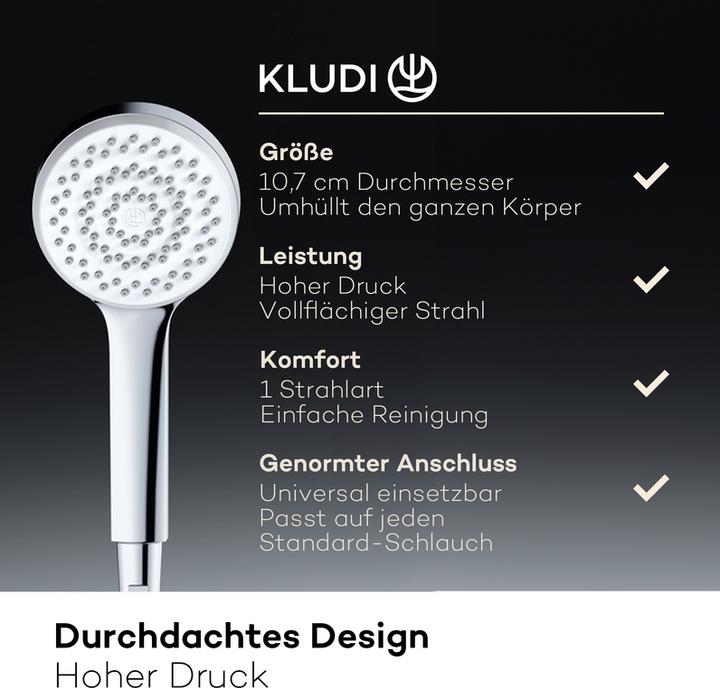 Image du produit Kludi X1 Tête de douche (1 Types de jets, 15 l/min)