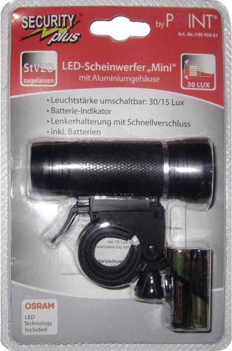 Immagine prodotto Security Plus Faro per bicicletta Alu (2in1) LED