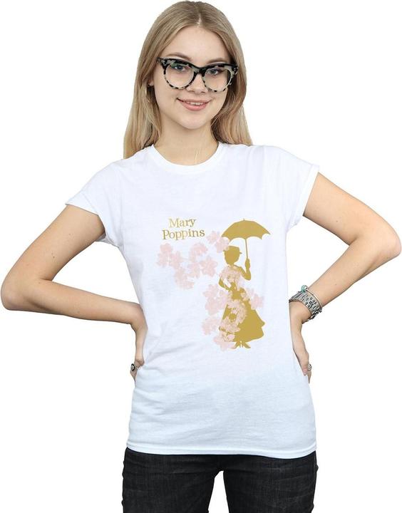 Actual product image Mary Poppins Womens/Ladies Floral Cotton T-Shirt (S)