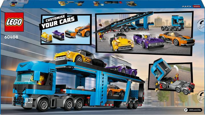 Immagine prodotto LEGO Trasportatore di auto con auto sportiva (60408, LEGO City)
