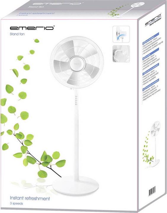 Actual product image Emerio Stand fan3 speed,5 blades