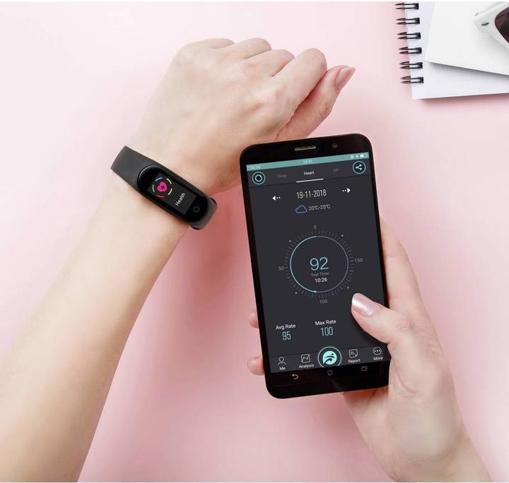 Produktbild Technaxx TX-HR6 2,44 cm (0.96" ) Activity Tracker Armband Schwarz IP67 (18.90 mm)