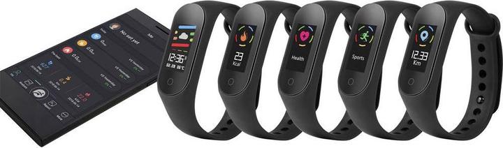 Produktbild Technaxx TX-HR6 2,44 cm (0.96" ) Activity Tracker Armband Schwarz IP67 (18.90 mm)