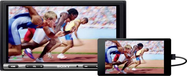 Actual product image Sony XAV3550ANT moniceiver connection for reversing camera, Bluetooth hands-free system, DAB+ tuner (MirrorLink)