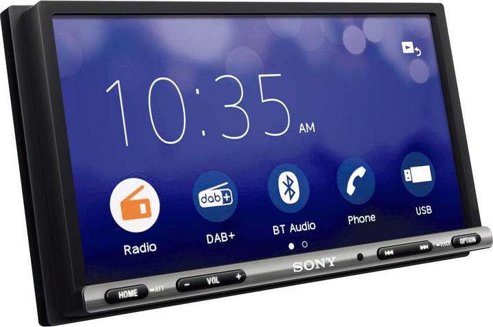 Actual product image Sony XAV3550ANT moniceiver connection for reversing camera, Bluetooth hands-free system, DAB+ tuner (MirrorLink)