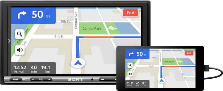 Actual product image Sony XAV3550ANT moniceiver connection for reversing camera, Bluetooth hands-free system, DAB+ tuner (MirrorLink)