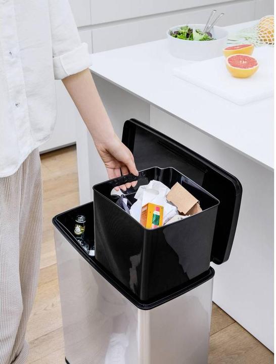 Image du produit Curver Deco bin slim 254619 Poubelle 52 l (l x h x p) 486 x 615 x 284 mm Silbe (52 l)