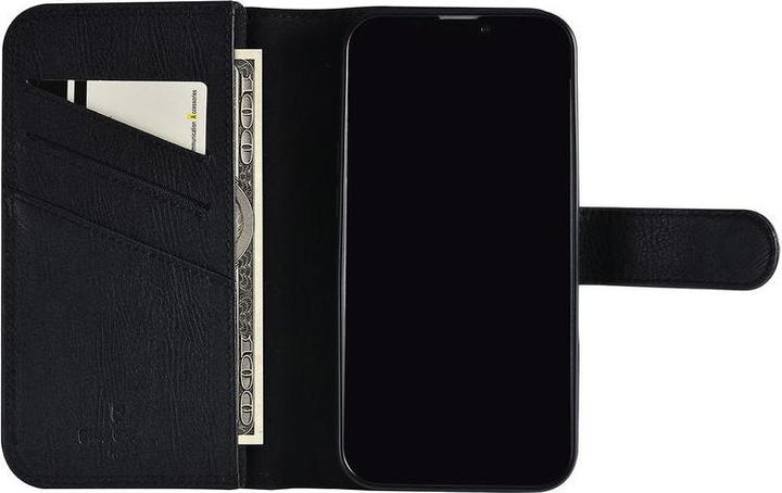 Actual product image Pierre Cardin Case iPhone 13 - Genuine leather book case black & 9 card slots No.183 (Apple iPhone 13)