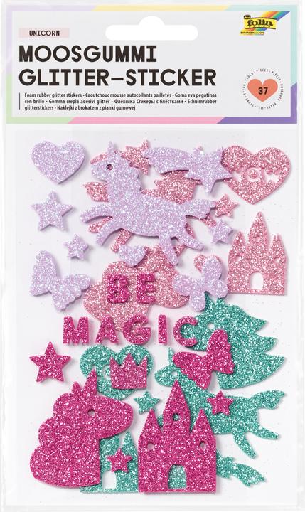 Actual product image Folia Foam rubber glitter stickers