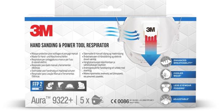 Image du produit 3M Masque de protection respiratoire, blanc (FFP2, FFP2 R D, 5 x)