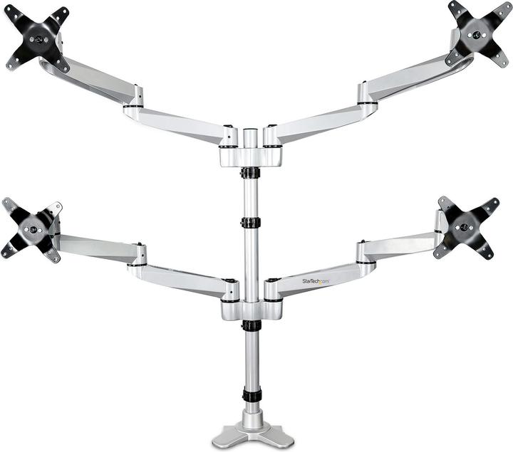 Immagine prodotto StarTech Supporto per monitor ARMQUADPS (per 4 monitor, per schermi VESA fino a 27", vi (Tavolo, 27.01")