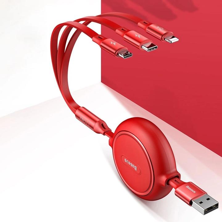 Image du produit Baseus 3in1 extendable cable (1.20 m, USB 3.2 Gen 1)