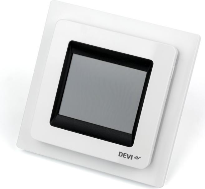 Produktbild Devi DEVIreg Touch polarweiss 140F1071 UP Uhren-Thermostat 16A, 230V mit Rahme