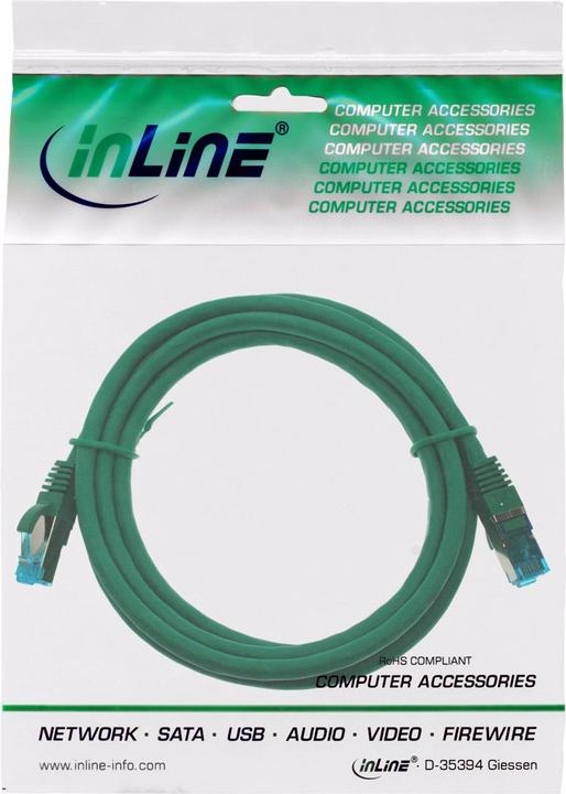 Produktbild InLine Patchkabel (S/FTP, CAT6a, 0.25 m)