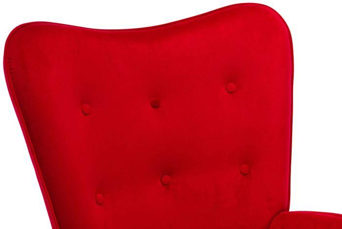 Actual product image CLP Sanka Velvet Rocking Chair, red