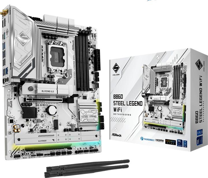 Immagine prodotto AsRock B860 Steel Legend WiFi DDR5 Intel S retail (LGA 1851, Intel B860, ATX)