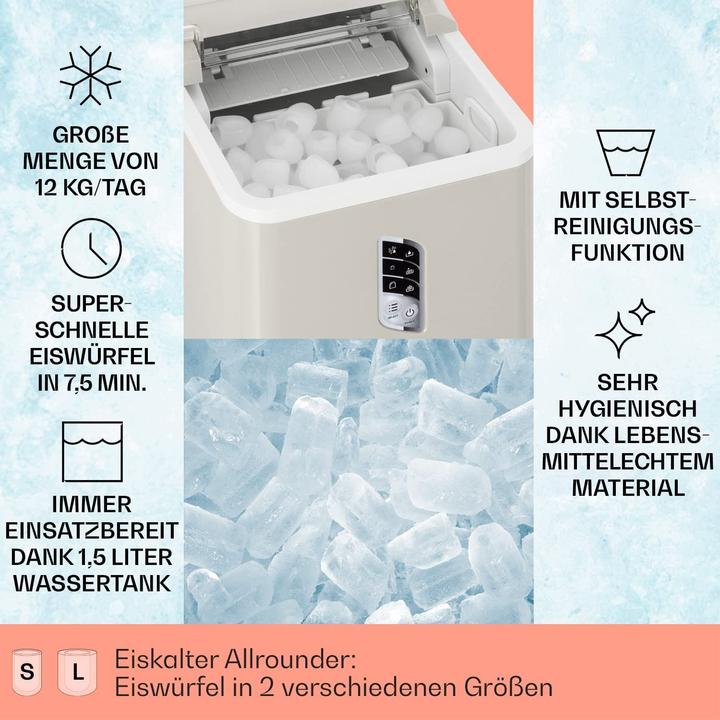Produktbild Klarstein Eiswürfelmaschine Creme