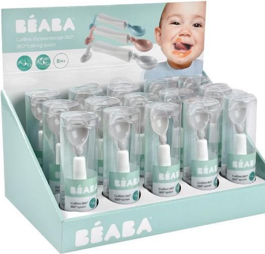 Image du produit Beaba Cuillère 360° avec présentoir ass. gris clair