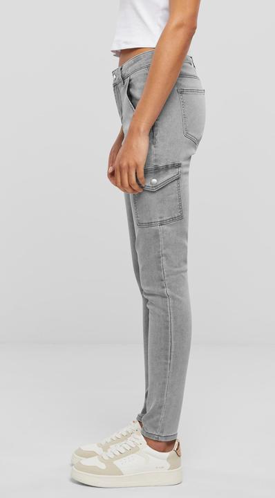 Produktbild Cloud 5ive Cloud5ive Damen High Waist Cargo Jeans Hose mit washed look (L)