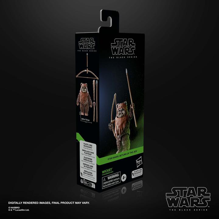 Actual product image Hasbro Star Wars Episode VI Black Series figurine Wicket 15 cm