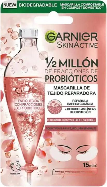 Image du produit Garnier SKINACTIVE masque tissu ojos reparadora x 2 parches
