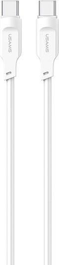 Actual product image Usams Charging Cable Type-C to Type-C - White (1.20 m, 100 W)