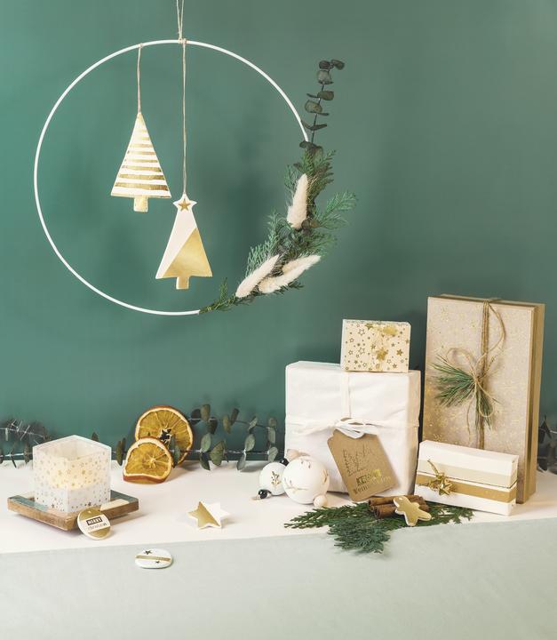 Image du produit Heyda Papier transparent Noël 10 feuilles, A4, or, argent (115 g/m², 10 x)