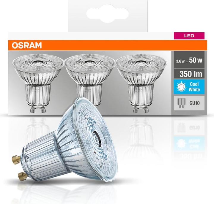 Produktbild Osram Base (GU10, 4.30 W, 350 lm, 3 x, F)