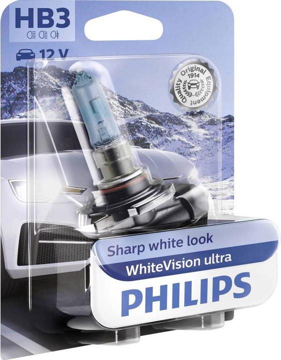 Image du produit Philips Ampoule halogène pour phare HB3 White ultra (HB3)
