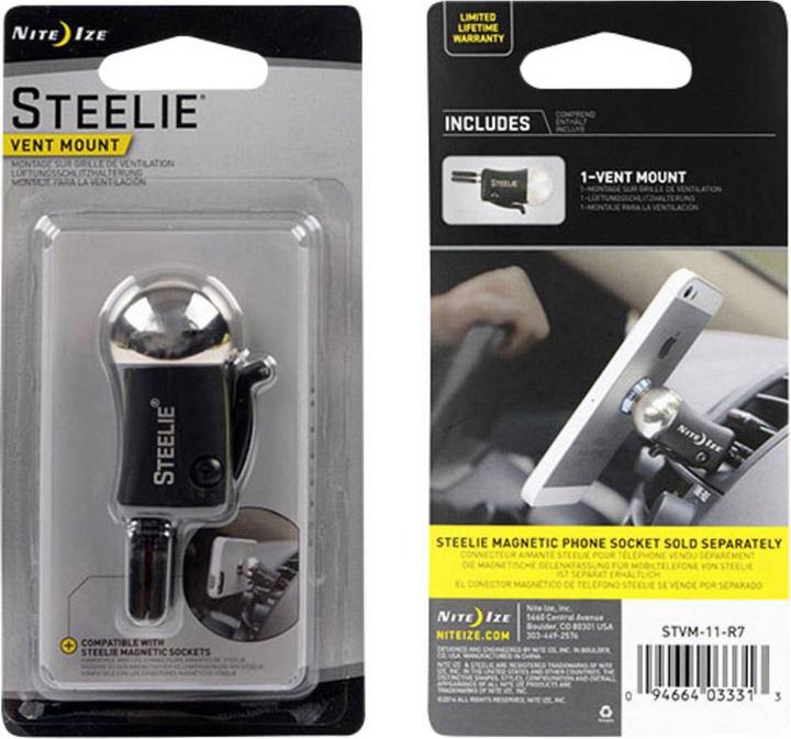 Actual product image Nite Ize Cell phone car mount Steelie air vent mount for phones, navis, GPS
