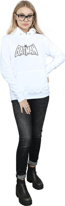 Actual product image Womens/Ladies Batman Retro Crackle Logo Hoodie (XL)