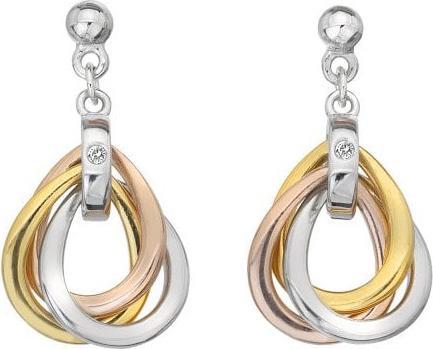 Hot Diamonds Trio-Tropfen Ohrringe Tricolor (Silber 925)