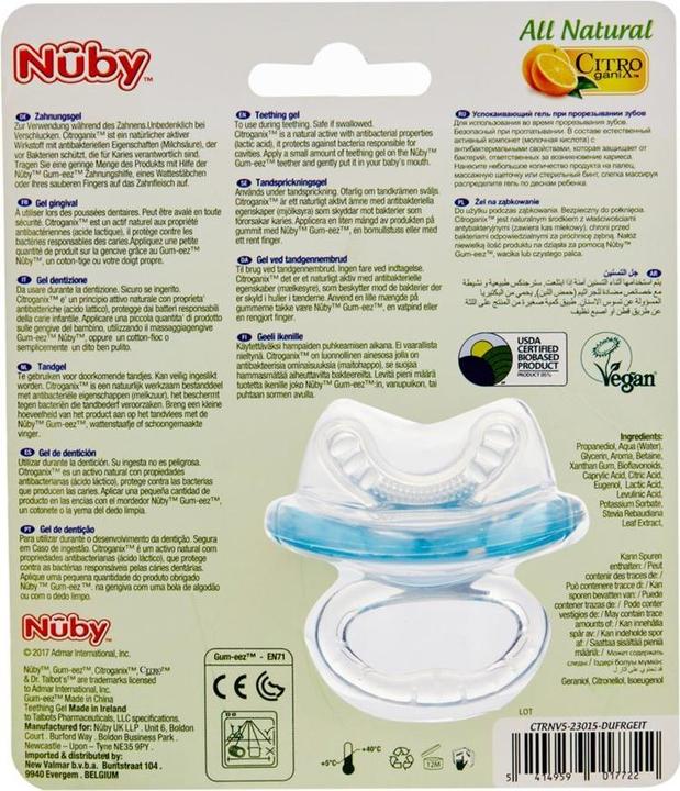 Actual product image Nuby All Natural Teething Gel with Beissnuggi