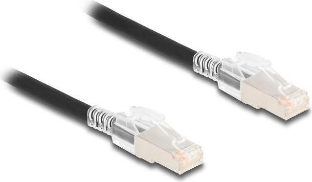 Produktbild Delock RJ45 Netzwerkkabel Cat.6A S/FTP mit Secure Clips Set 5 m schwarz (S/FTP, CAT6a, 5 m)