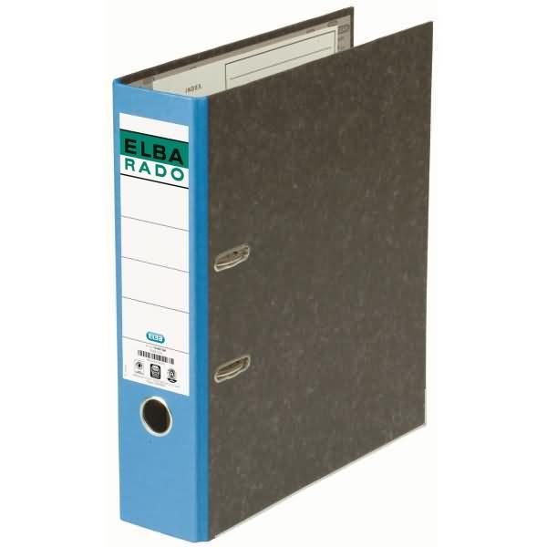Image du produit Elba Chemise rado marbre nuageux, largeur du dos : 80 mm, bleu DIN A4, couverture intérieure papier / (A4, 80 mm, 1 pièce(s))