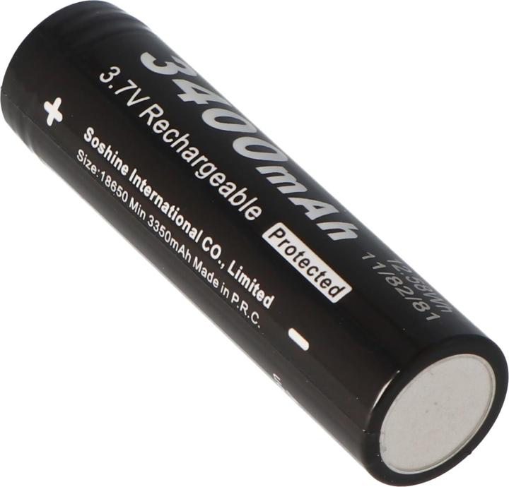 Produktbild Soshine Akku 18650 68,2x18,45mm PCB geschützt Panasonic Zelle (1 Stk., 18650, 3400 mAh)