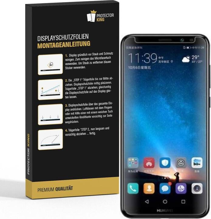 Actual product image Protectorking 4x Premium screen protector 3D CLEAR (4 Piece, Mate 10 Lite)