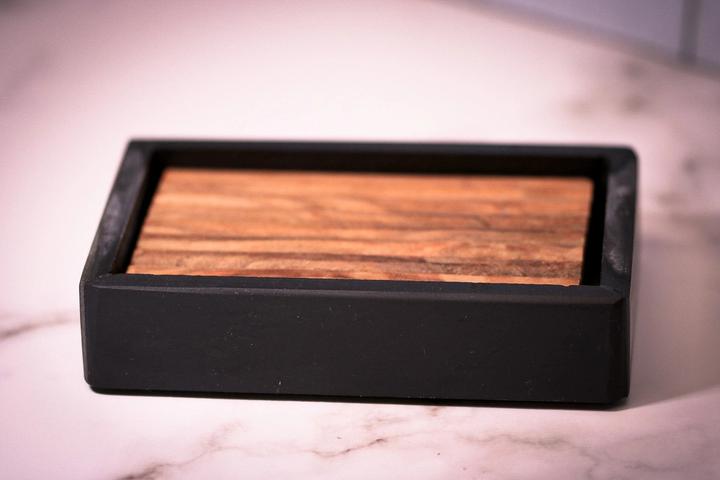 Produktbild Vivi Soaps Seifenablage aus Schiefer und Olivenholz