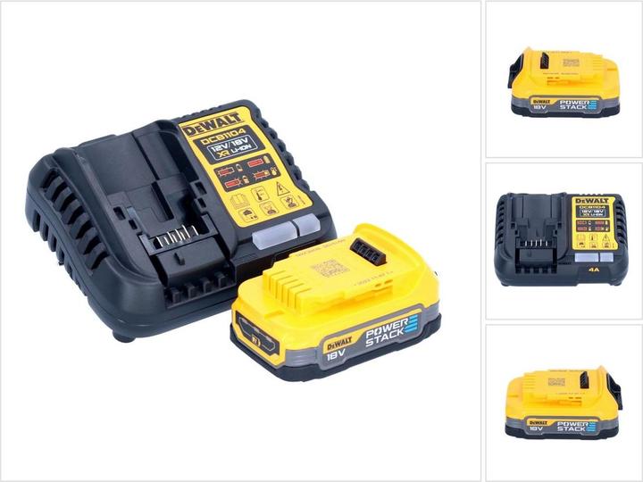 Actual product image DeWalt DCB 1104 E1 Battery Starter Set 12 V / 18 V 1x Powerstack Battery 1.7 Ah + DCB 1104 Charger (18 V)