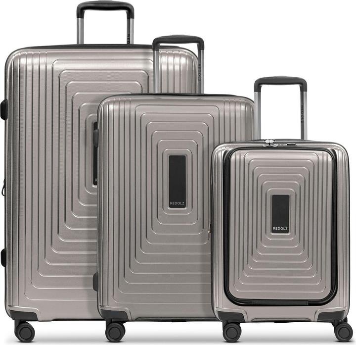 Redolz Essentials 14 4 Rollen Kofferset 3-teilig mit Dehnfalte (249 l, XL (ab 115l))