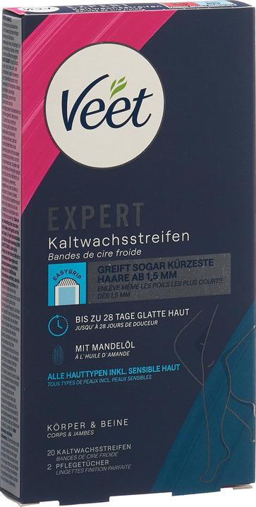 Veet Expert Kaltwachsstreifen Beine & Körper (441.75 ml, 20 x, 62 g)