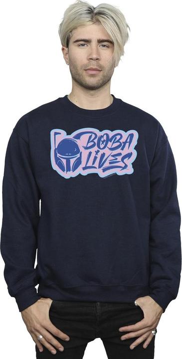 Actual product image Star Wars Mens The Book Of Boba Fett Lives Pocket Sweatshirt (XXL)