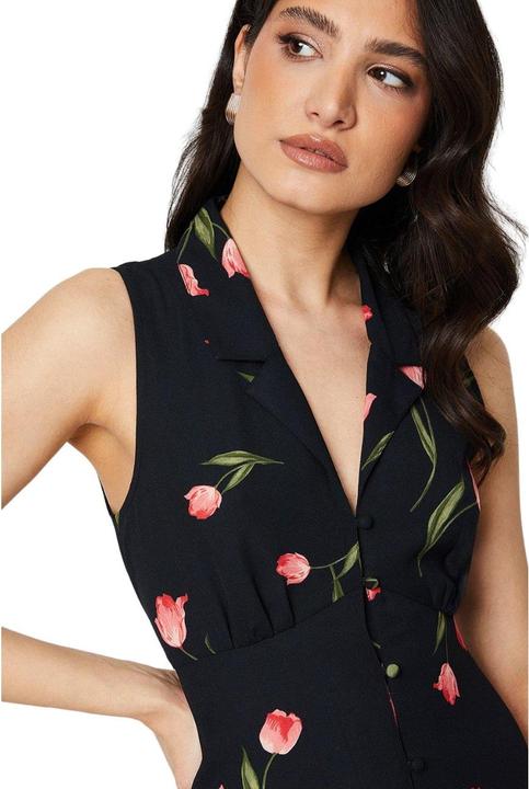 Immagine prodotto Dorothy Perkins Vestito Midi Floreale Pulsante Passante Corpetto Donna (34 D)