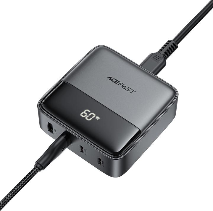 Produktbild Acefast Z6 Charger Network GaN Desktop 2x USB-A / 2x USB-C PD 65W - Black (65 W)