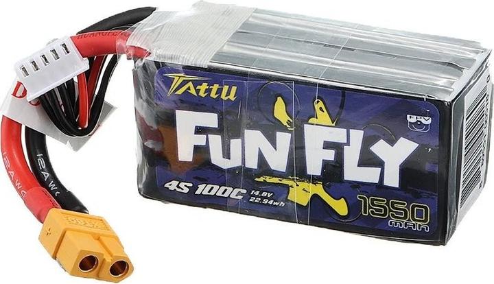 Produktbild AccuCell Akku 1550mAh 14.8V Burst 200C 4S XT60-Stecker für Modellbau, Drohne, 4S1P (14.80 V, 1550 mAh)