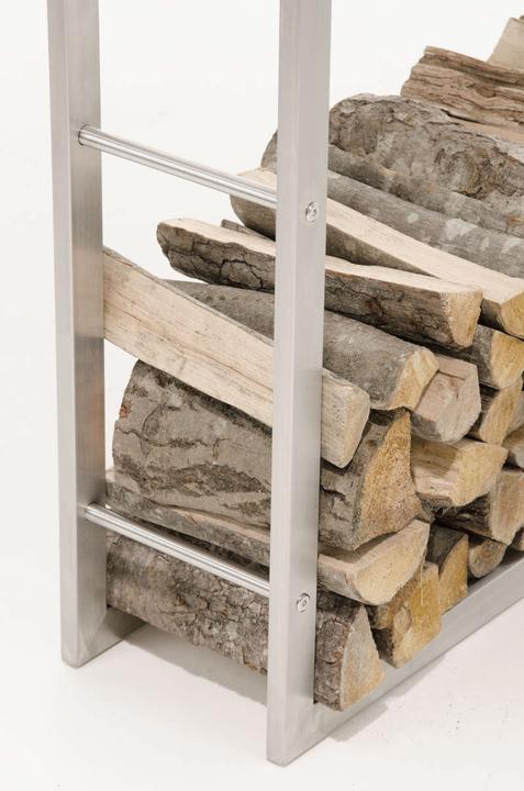 Immagine prodotto CLP Porta legna Keri 25x80x100, acciaio inox (25 x 80 x 100 cm)