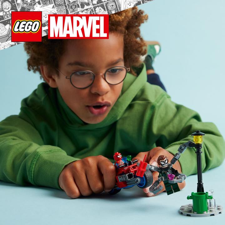 Produktbild LEGO Motorrad-Verfolgungsjagd: Spider-Man vs. Doc Ock (76275, LEGO Marvel)