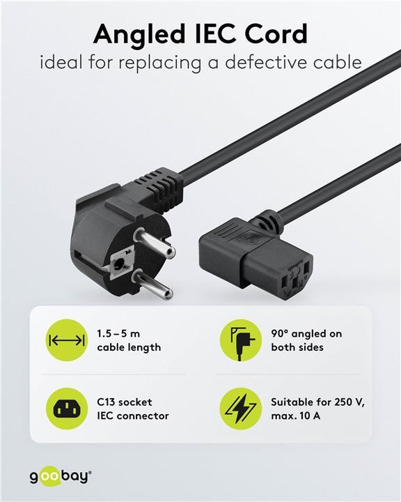 Image du produit Goobay Câble de raccordement pour appareils froids (2 m)