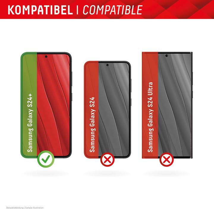 Actual product image Displex Real Glass, Privacy Full Cover Panzerglas (1 Piece, Samsung Galaxy S24+, Samsung Galaxy S25+)